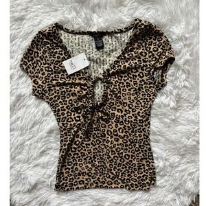 Rue21 Top Animal Print Women's Size Extra Small New‎ Sexy Cheetah